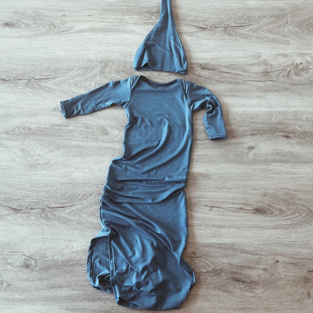 Royal blue baby silky gown ♡